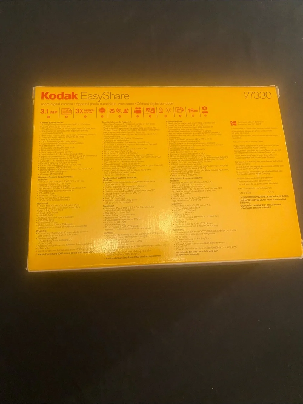 Kodak EasyShare CX7330 Digital Camera complete original box Complete EUC